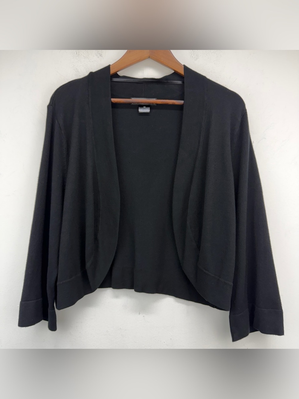 Jessica Howard plus size 1X Women’s Black 3/4 Sleeve Cardigan Sweater Shrug NWT
